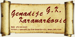 Genadije Karamarković vizit kartica
